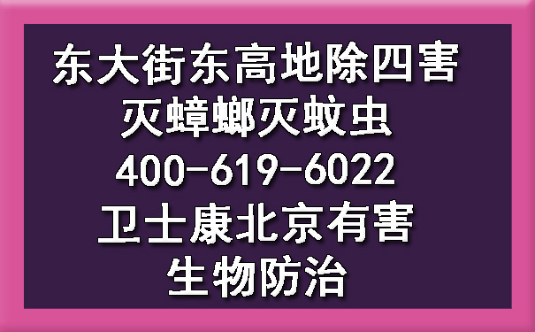 东大街东高地除四害灭蟑螂灭蚊虫400-619-6022凯时娱乐北京有害生物防治