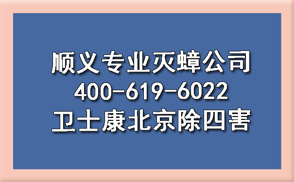 顺义专业灭蟑公司400-619-6022凯时娱乐北京除四害